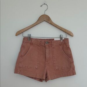 American Eagle Outfitters Women's Pink High Waist Corduroy Shorts Size 2